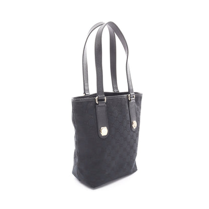 GGキャンバス ハンドバッグ トートバッグ キャンバス レザー ブラック グッチ バッグ GUCCI