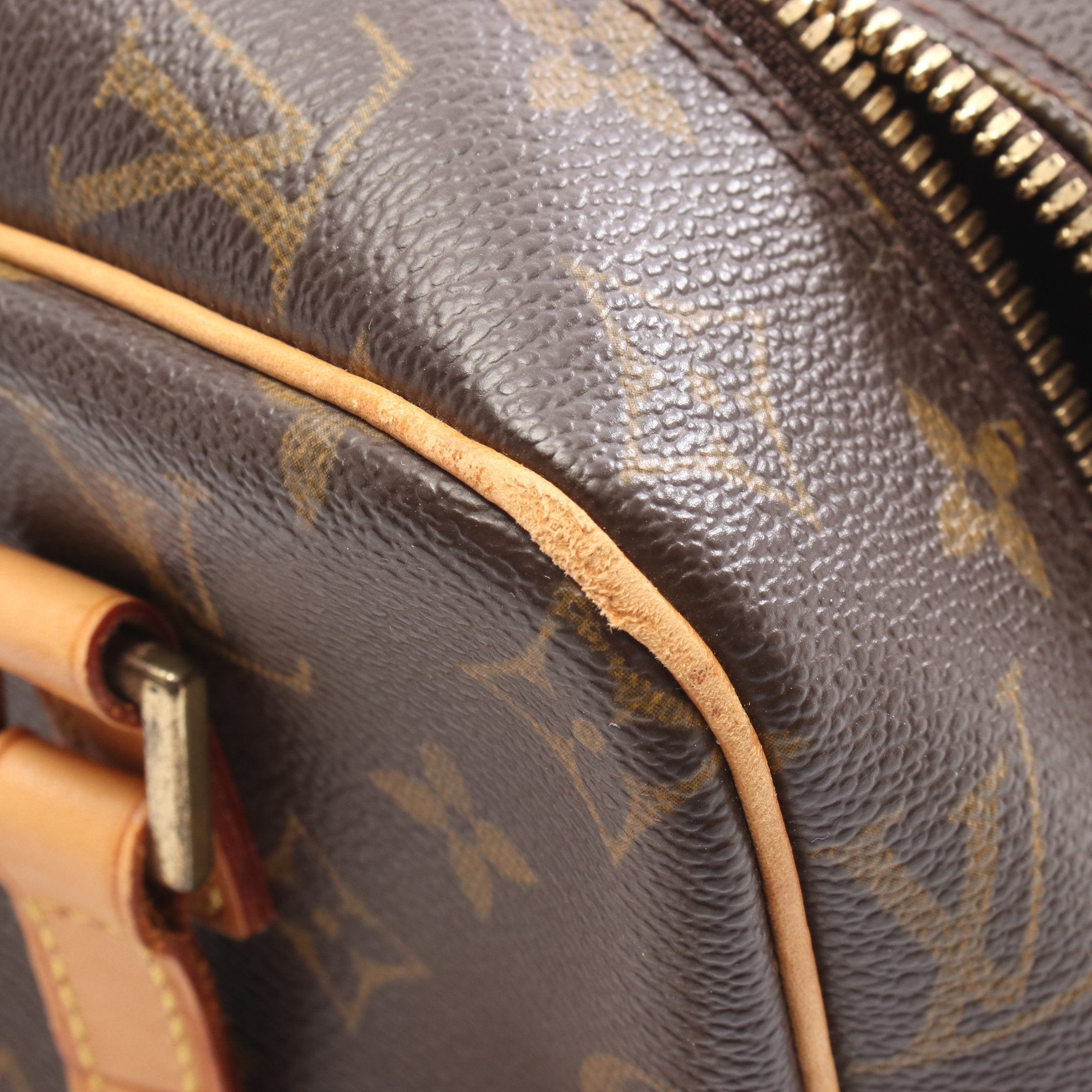 シテMM モノグラム ショルダーバッグ PVC レザー ブラウン ルイ