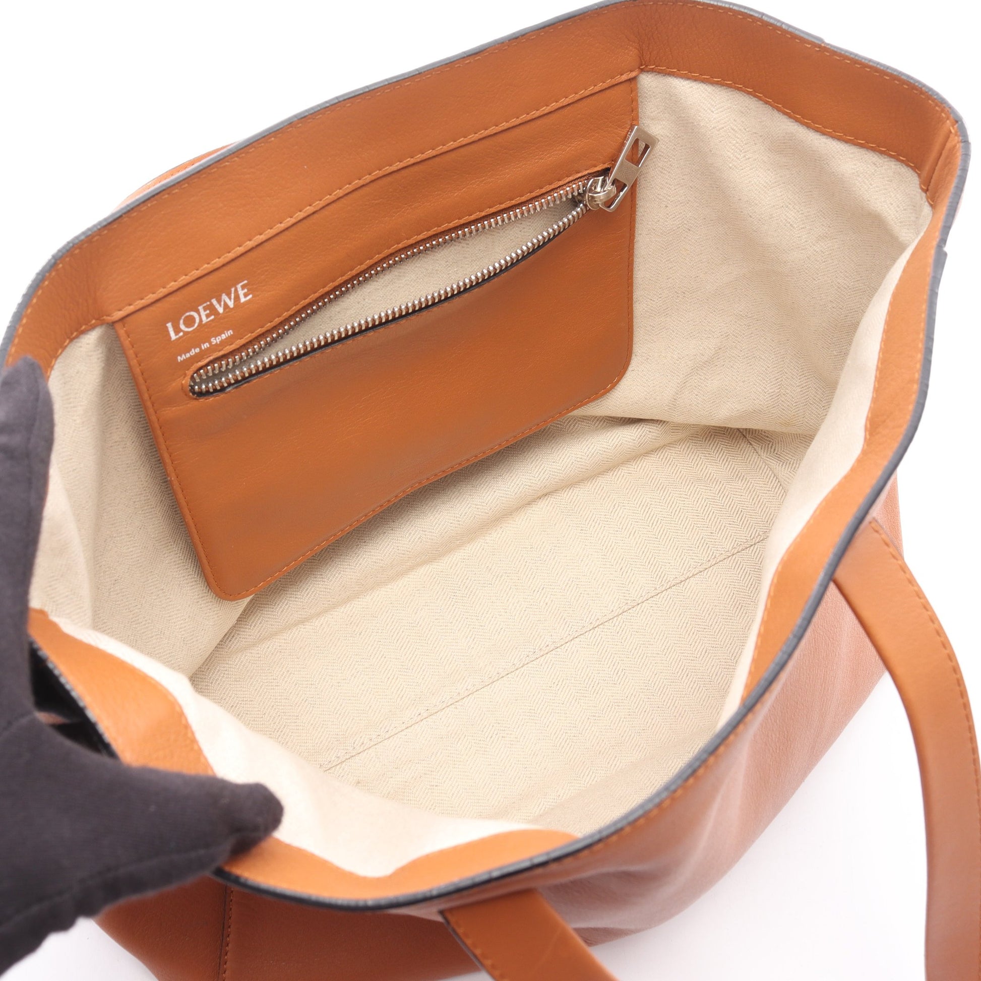 EAST WEST SHOPPER SMALL イースト ウエスト ショッパー スモール ハンドバッグ トートバッグ レザー ライトブラウン ロエベ バッグ LOEWE
