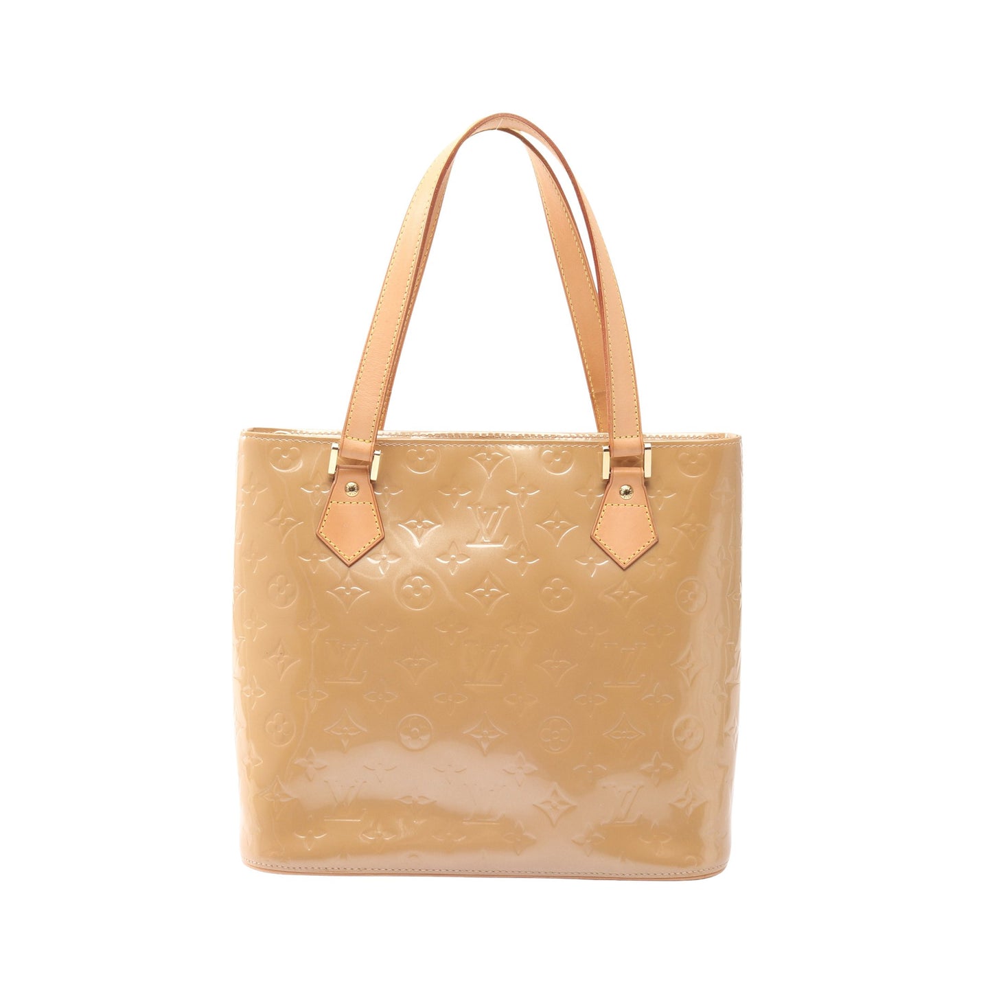 ヒューストン モノグラムヴェルニ ノワゼット ハンドバッグ レザー ベージュ ルイヴィトン バッグ LOUIS VUITTON
