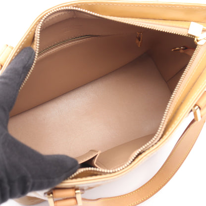 ヒューストン モノグラムヴェルニ ノワゼット ハンドバッグ レザー ベージュ ルイヴィトン バッグ LOUIS VUITTON