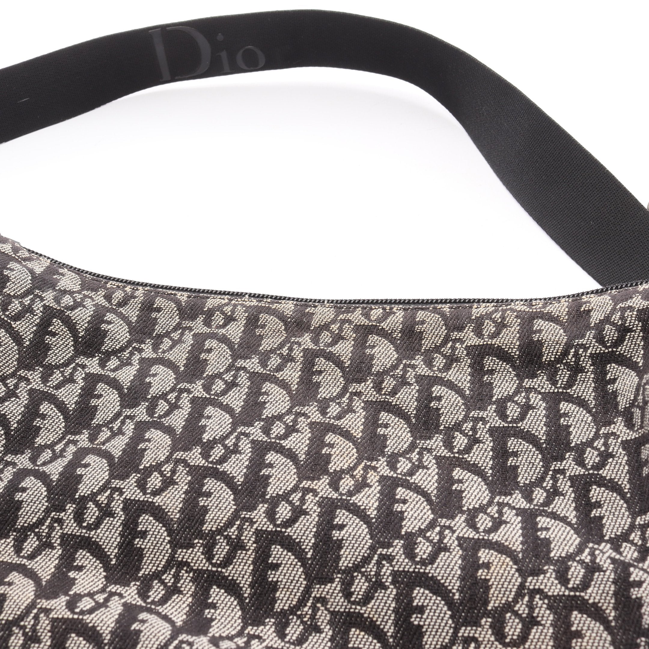 トロッター ショルダーバッグ キャンバス レザー グレー ブラック