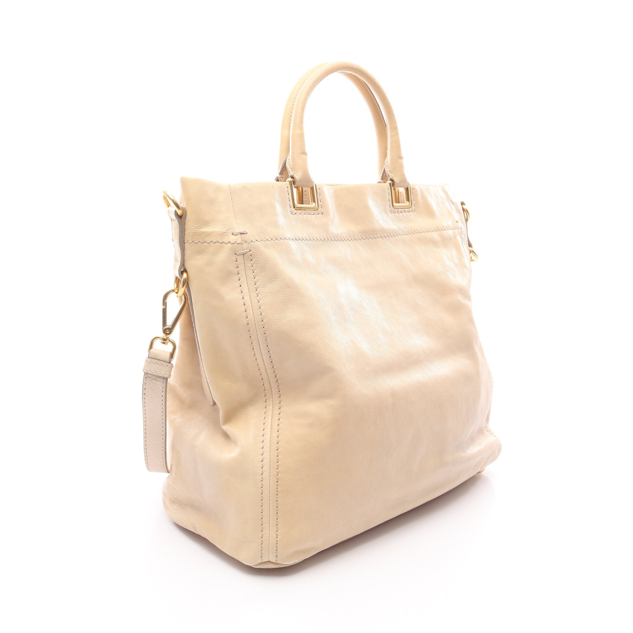 プラダ 2way バッグ GRACE CALF プラダ PRADA ☆ロゴエンボスレザー2WAYハンドバッグ - BORSA A MANO