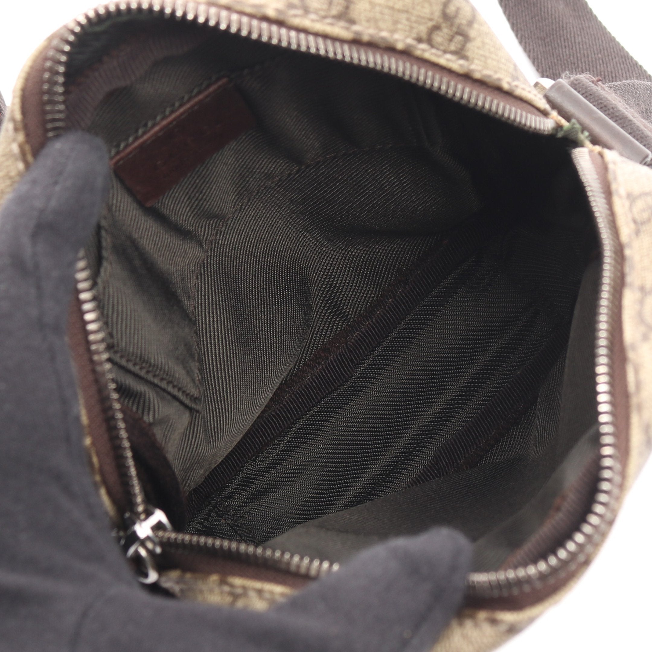 GGスプリーム ショルダーバッグ PVC レザー グレーベージュ ダーク