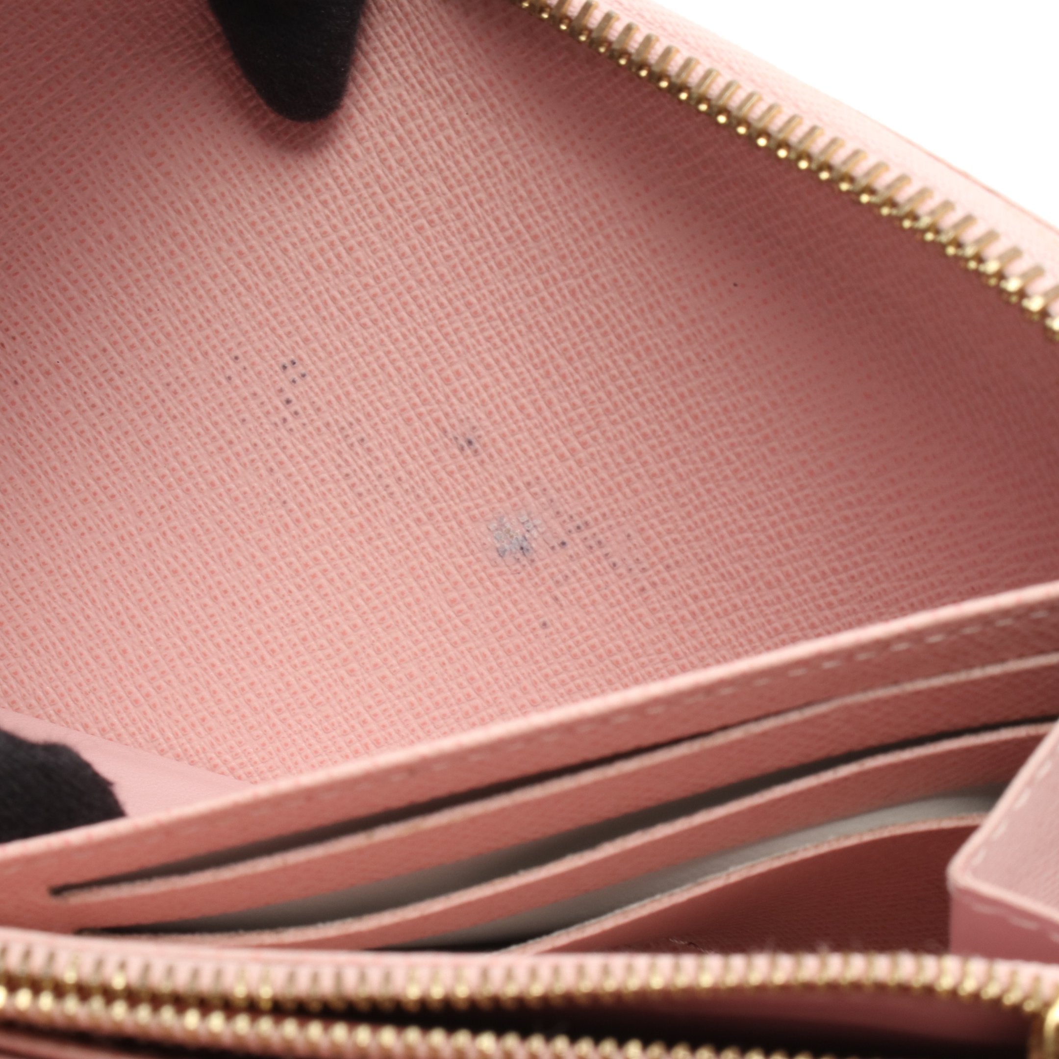 ジッピーウォレット ダミエアズール ローズバレリーヌ ラウンド