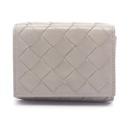 イントレチャート 三つ折り財布 レザー グレー ボッテガヴェネタ 財布・小物 BOTTEGA VENETA