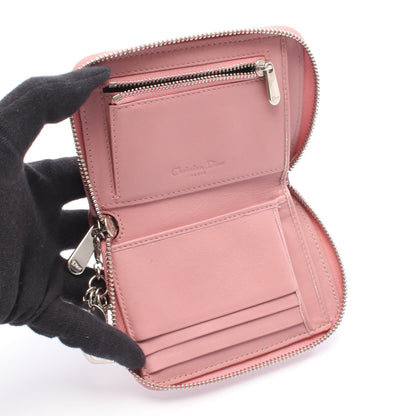 レディディオール カナージュ スモール ラウンドファスナー財布 レザー ピンク クリスチャンディオール 財布・小物 Christian Dior