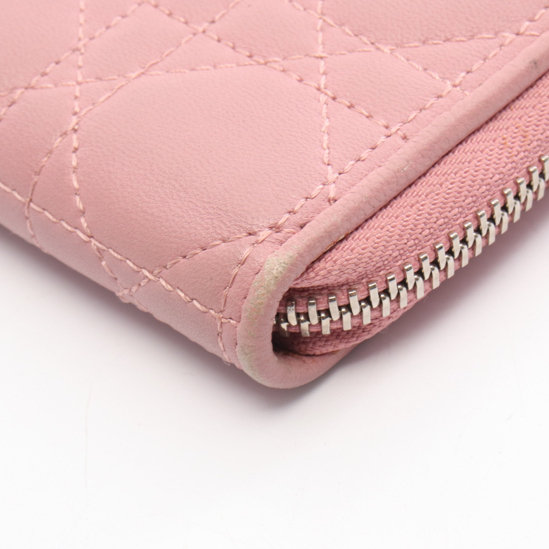 レディディオール カナージュ スモール ラウンドファスナー財布 レザー