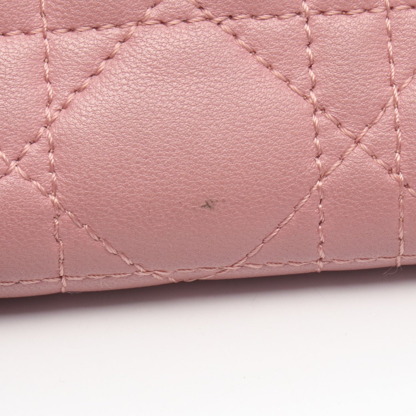レディディオール カナージュ スモール ラウンドファスナー財布 レザー ピンク クリスチャンディオール 財布・小物 Christian Dior
