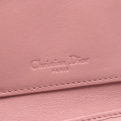 レディディオール カナージュ スモール ラウンドファスナー財布 レザー ピンク クリスチャンディオール 財布・小物 Christian Dior