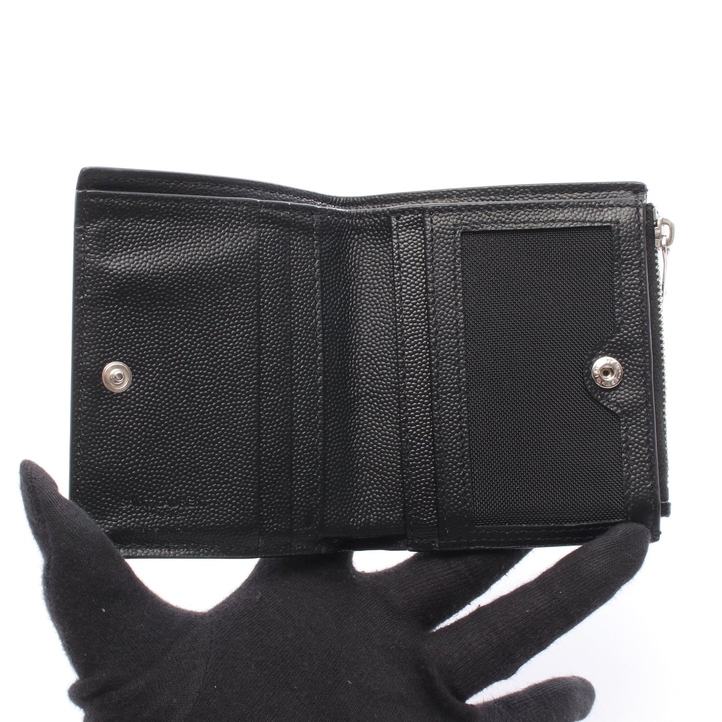 二つ折り財布 レザー ブラック サンローランパリ 財布・小物 SAINT LAURENT PARIS