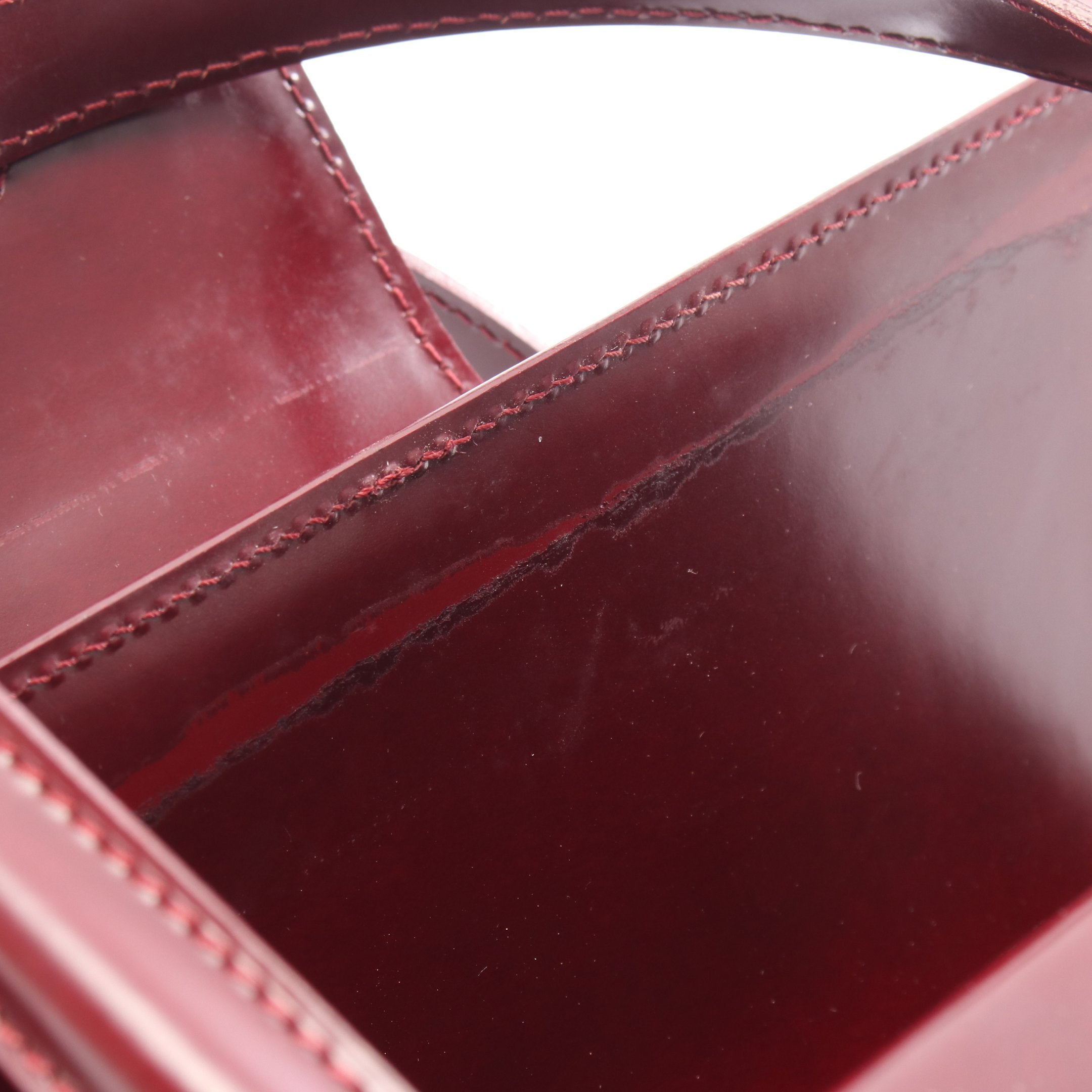 パンテール ハンドバッグ レザー ボルドー カルティエ – RECLO