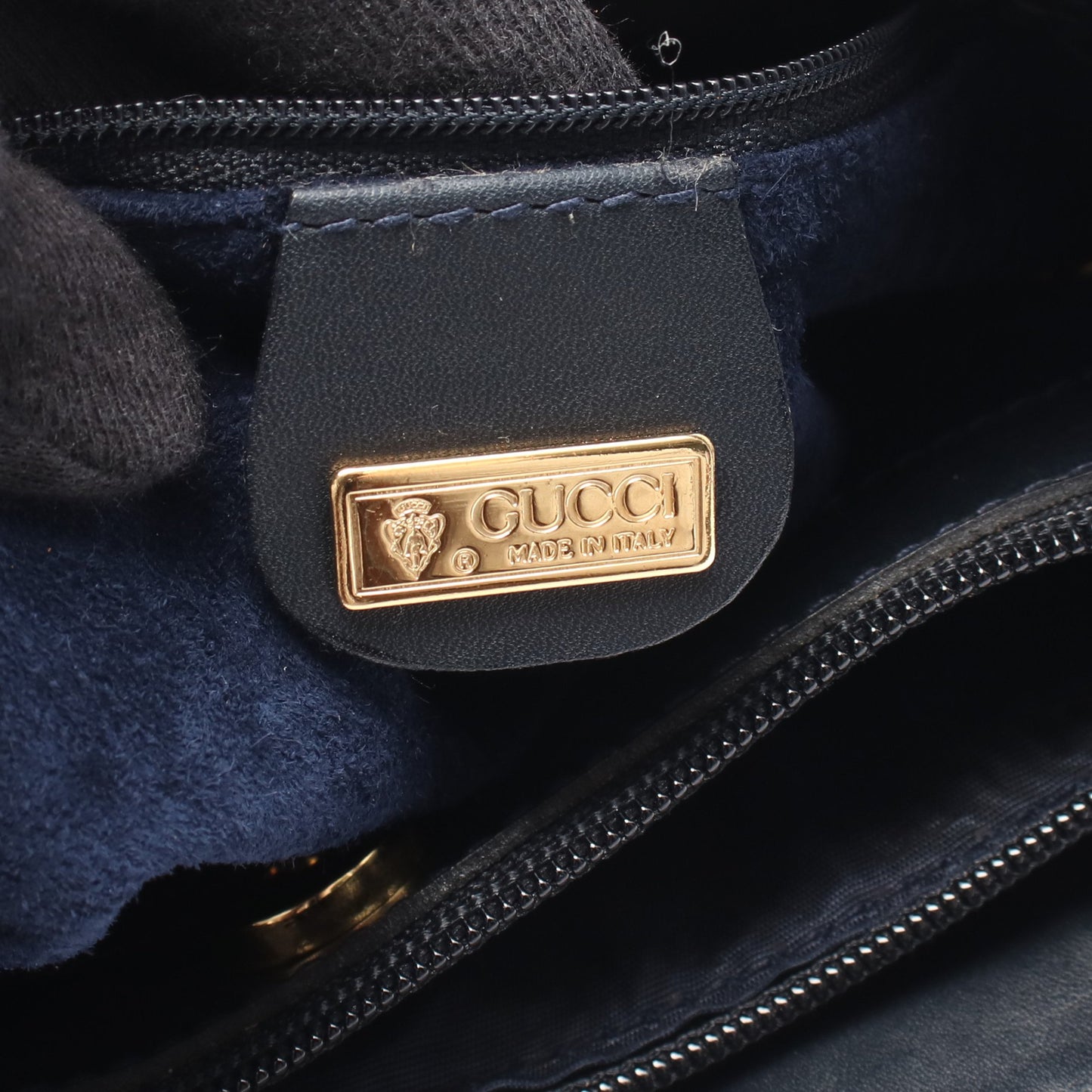 インターロッキングG ショルダーバッグ レザー ネイビー グッチ バッグ GUCCI