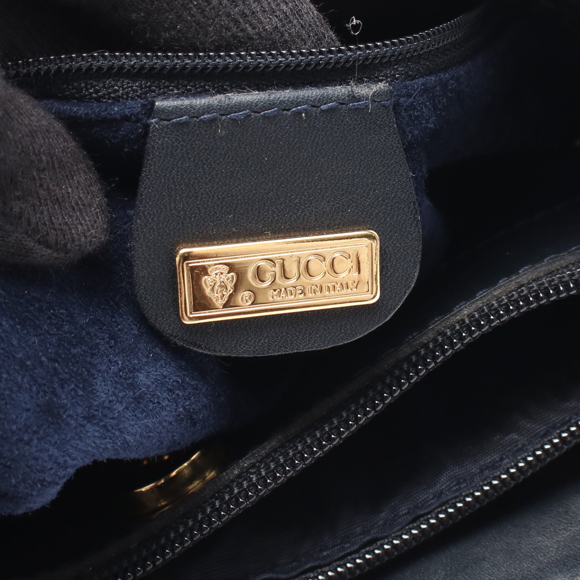 インターロッキングG ショルダーバッグ レザー ネイビー グッチ バッグ GUCCI
