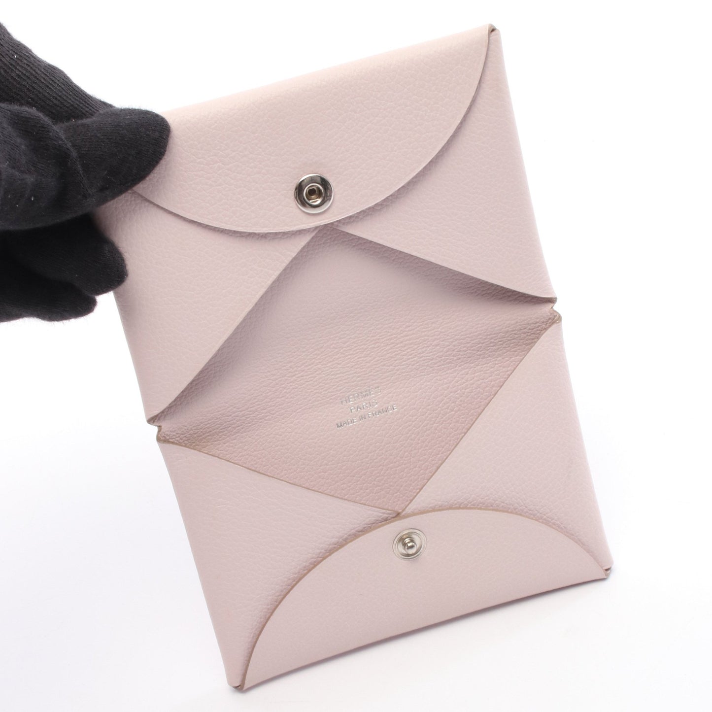 カルヴィ ローズドラジェ コインケース エバーカラー ライトピンク シルバー金具 U刻印 エルメス 財布・小物 HERMES