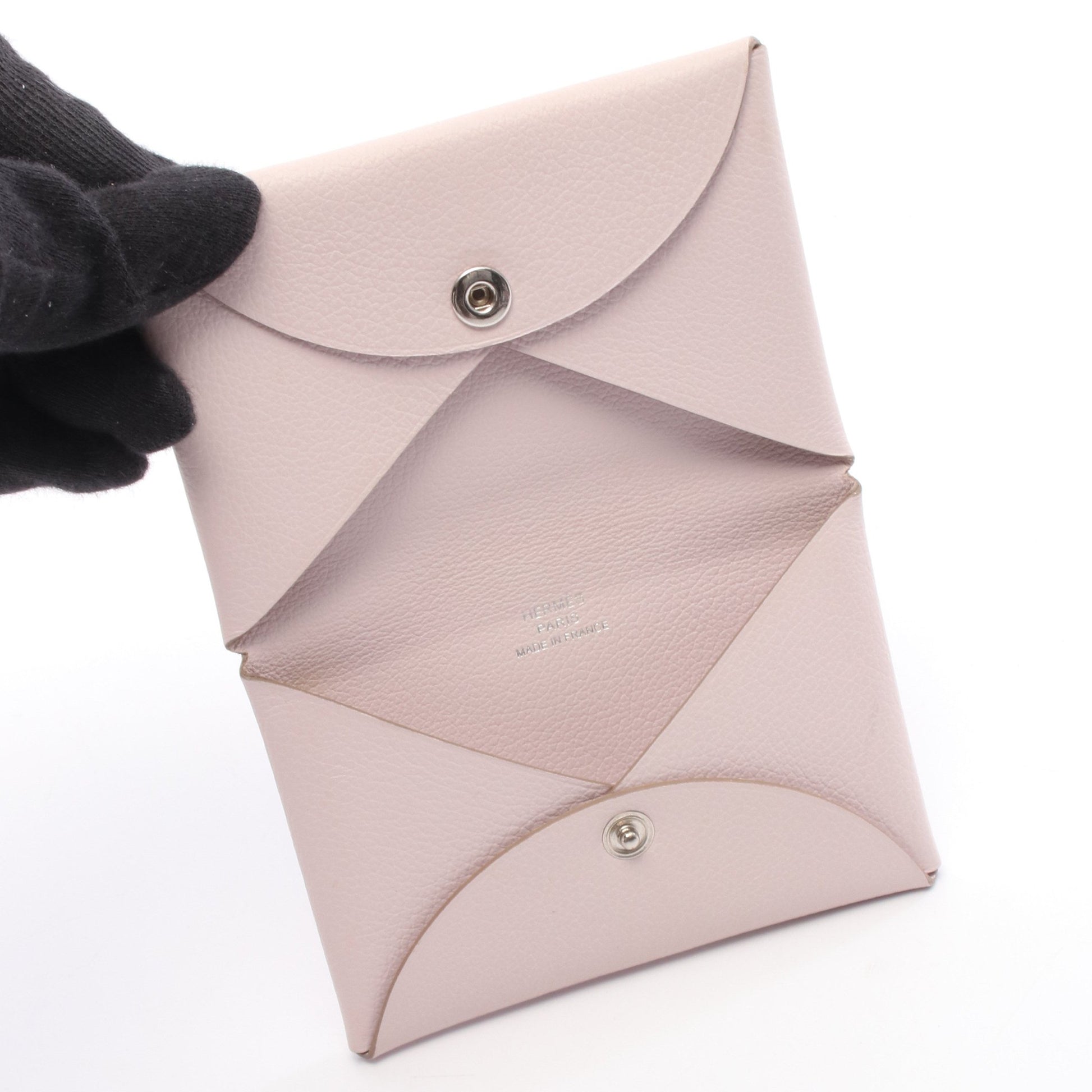 カルヴィ ローズドラジェ コインケース エバーカラー ライトピンク シルバー金具 U刻印 エルメス 財布・小物 HERMES