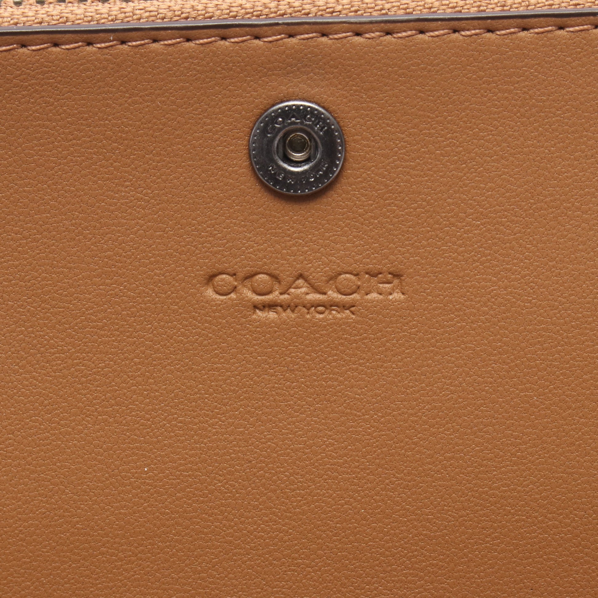 スリムジップウォレット 二つ折り長財布 レザー イエローブラウン コーチ 財布・小物 COACH