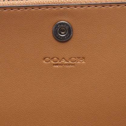 スリムジップウォレット 二つ折り長財布 レザー イエローブラウン コーチ 財布・小物 COACH