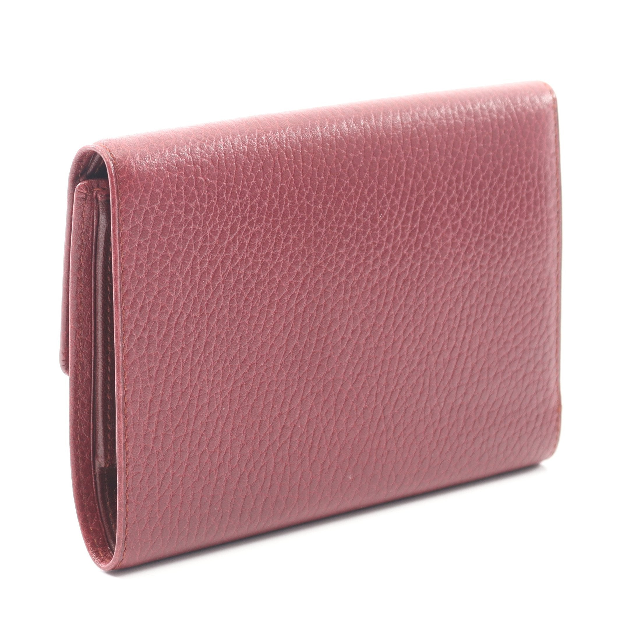 マストライン 三つ折り財布 レザー ボルドー がま口 カルティエ – RECLO