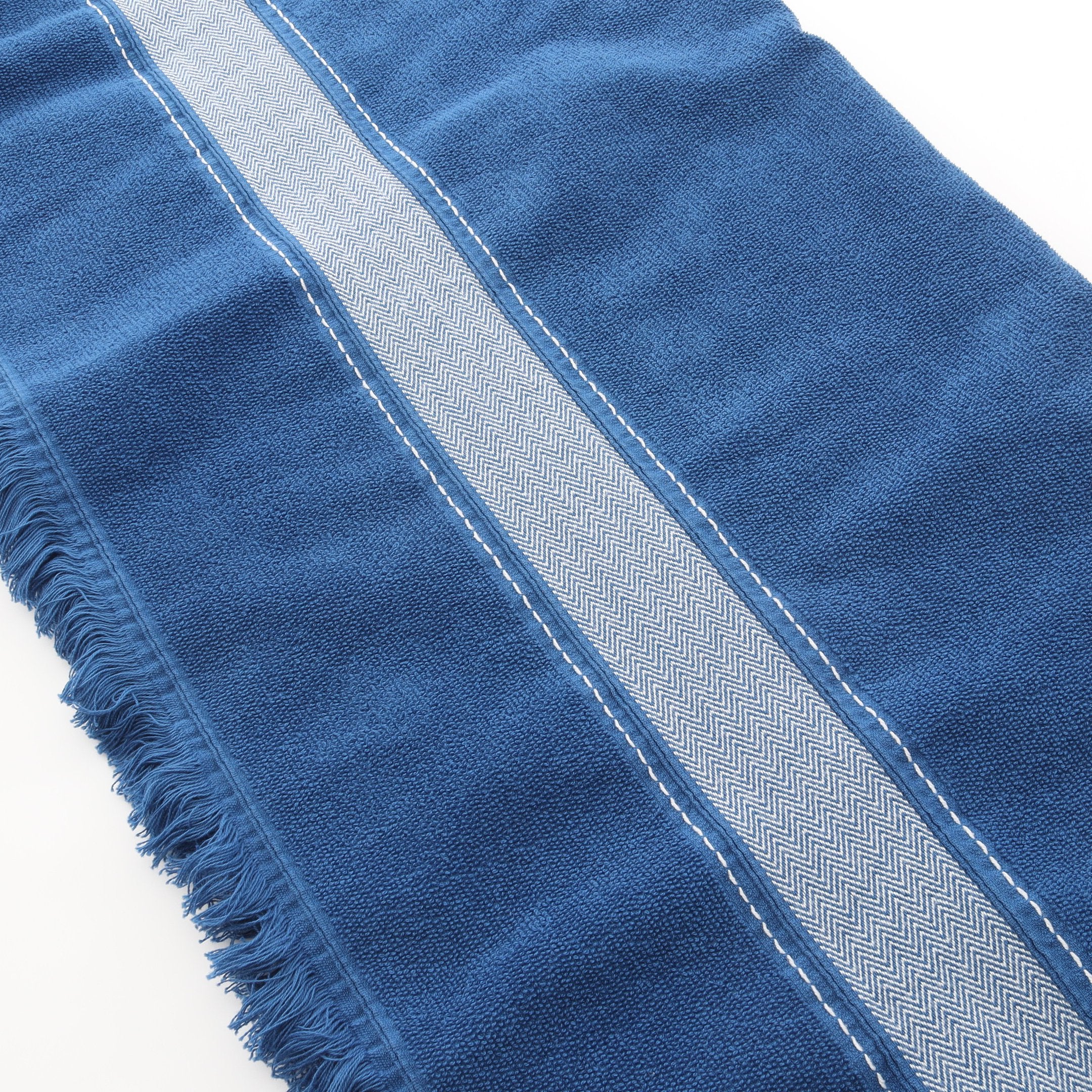 ビーチタオル ヨッティングPM HERMES BAIN タオル コットン ブルー