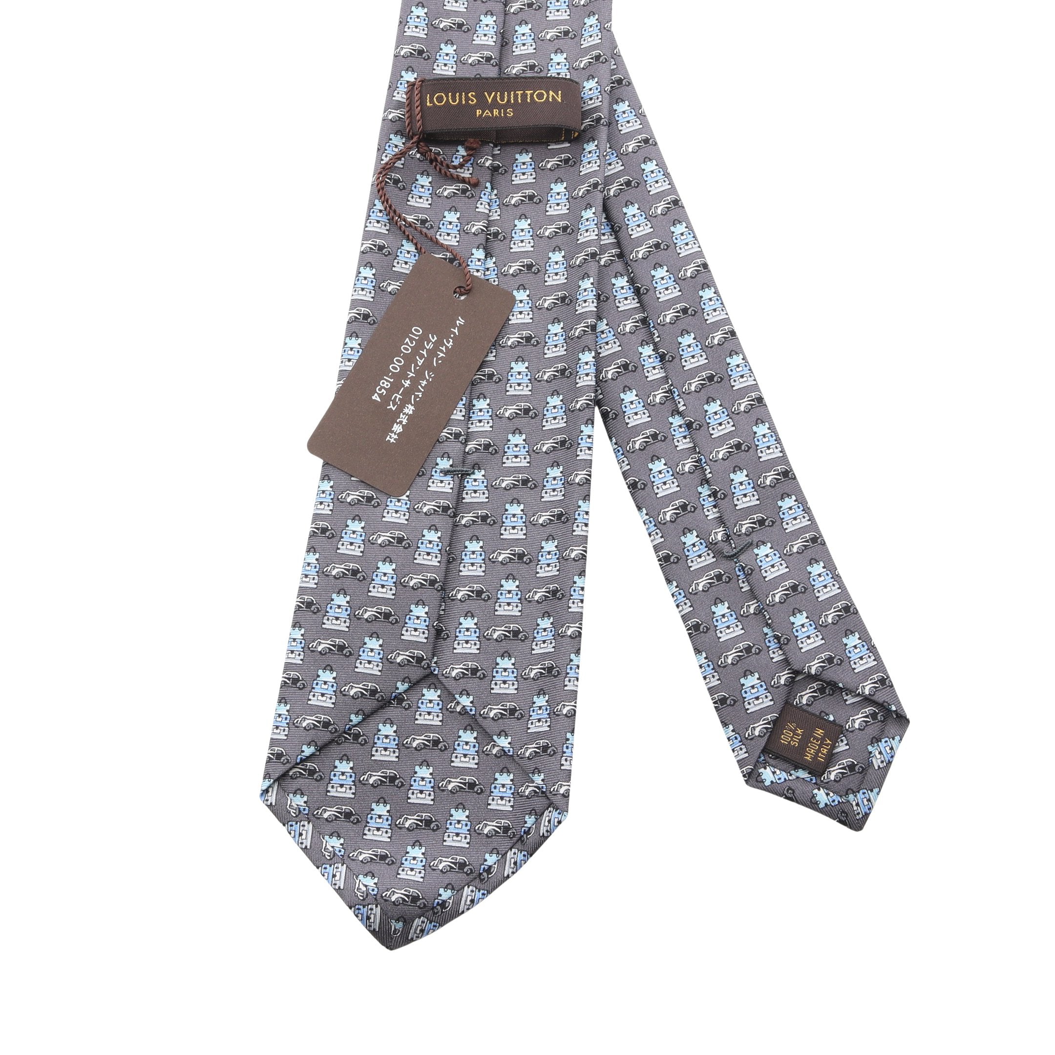 クラヴァット グローブトロット カーズ ネクタイ シルク グレー ライト