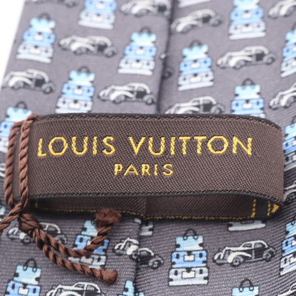 クラヴァット グローブトロット カーズ ネクタイ シルク グレー ライトブルー ルイヴィトン 財布・小物 LOUIS VUITTON