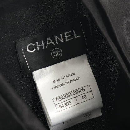 ブラウス ノースリーブ シルク ブラック シャネル トップス CHANEL