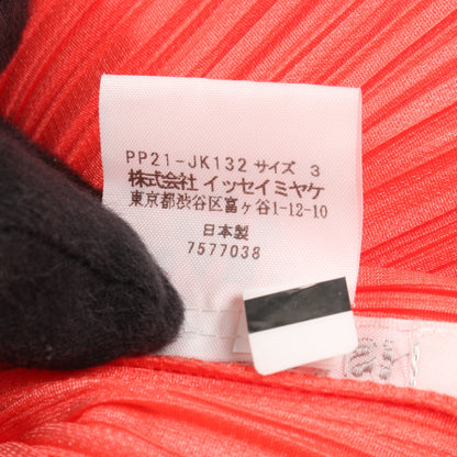 プリーツ ブラウス コーラルピンク フード付き プリーツプリーズ トップス PLEATS PLEASE