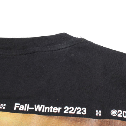 Caravaggio Lute Slim 半袖Tシャツ クルーネック コットン ブラック オフホワイト トップス OFF-WHITE