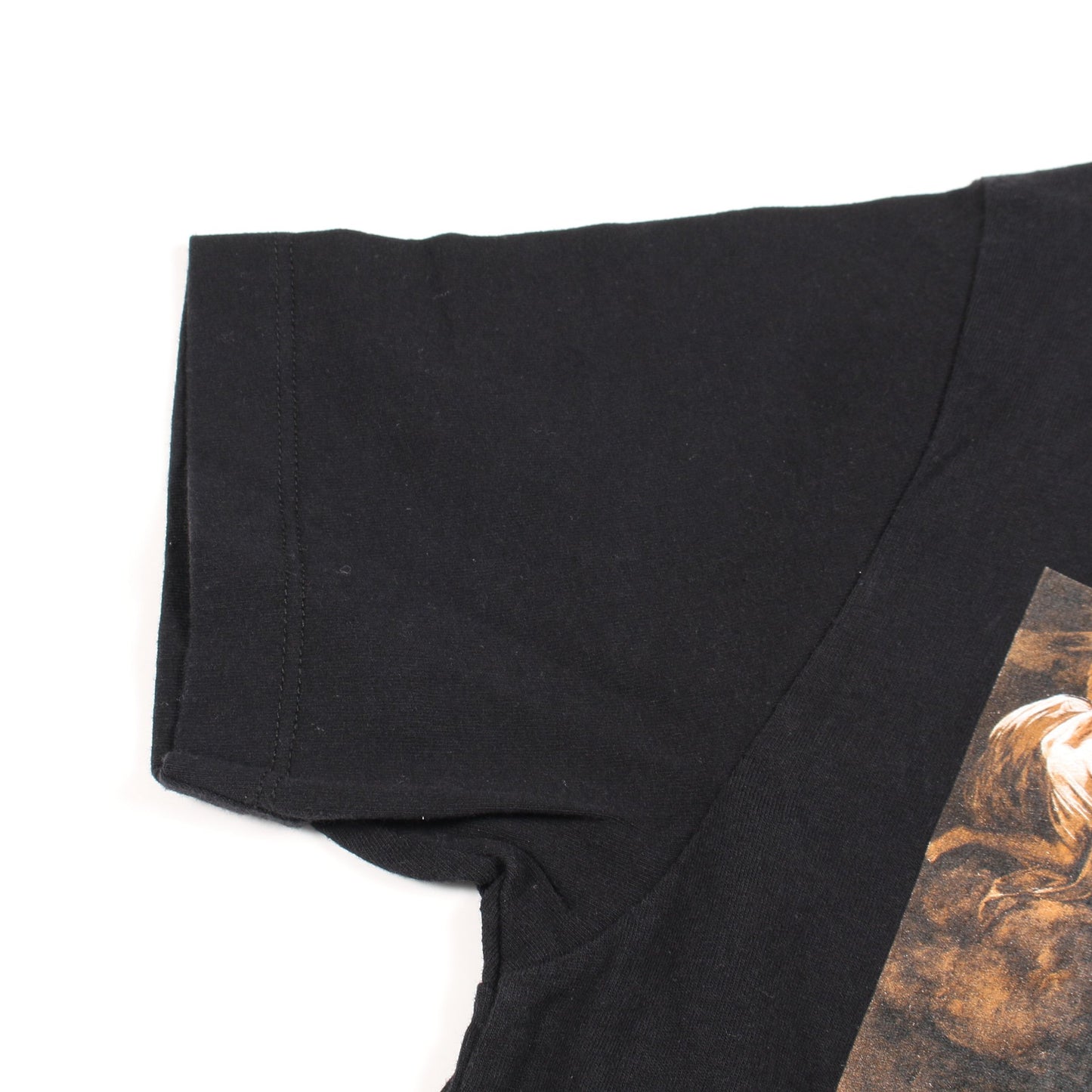 Caravaggio Lute Slim 半袖Tシャツ クルーネック コットン ブラック オフホワイト トップス OFF-WHITE