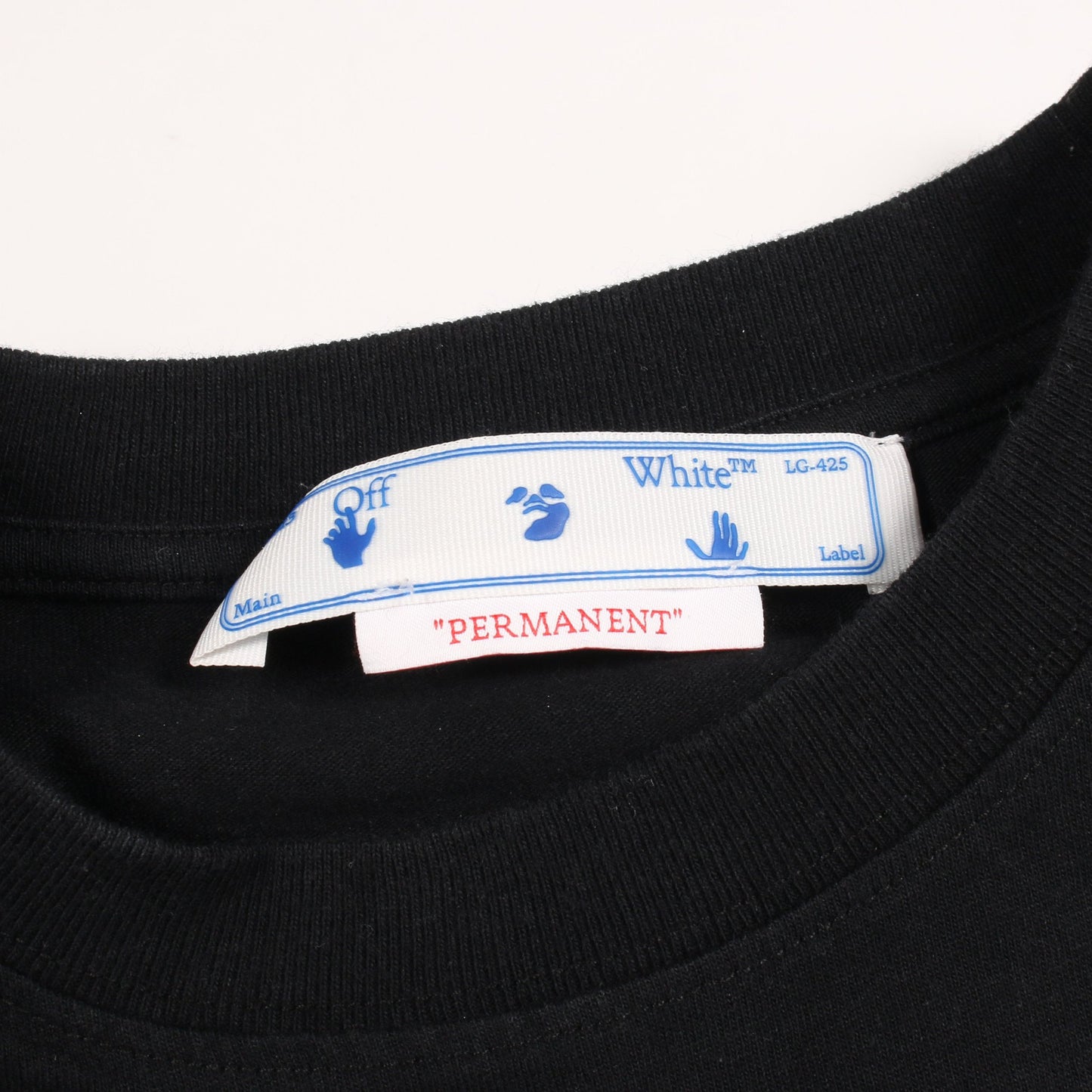 Caravaggio Lute Slim 半袖Tシャツ クルーネック コットン ブラック オフホワイト トップス OFF-WHITE