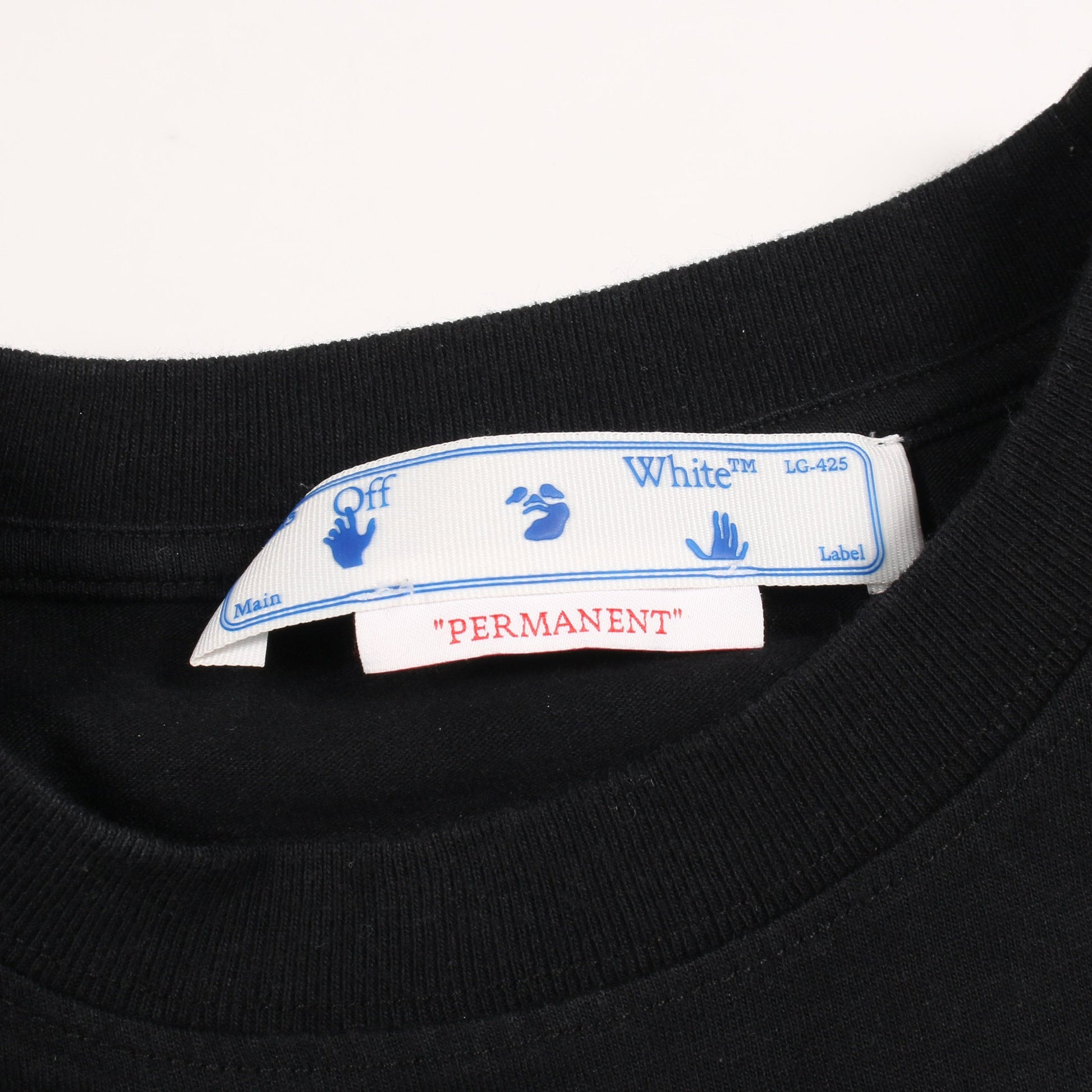 Caravaggio Lute Slim 半袖Tシャツ クルーネック コットン ブラック オフホワイト トップス OFF-WHITE