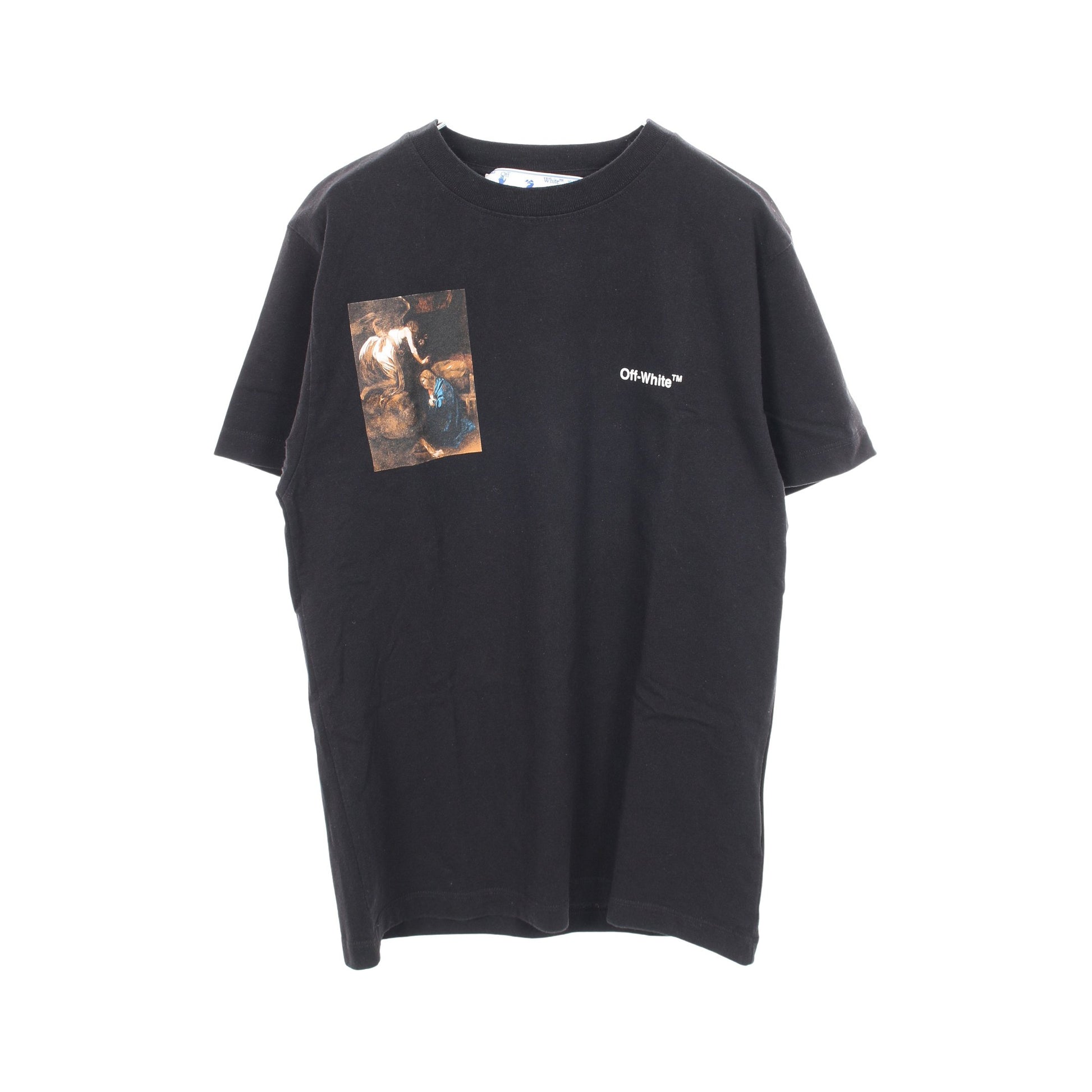 Caravaggio Lute Slim 半袖Tシャツ クルーネック コットン ブラック オフホワイト トップス OFF-WHITE