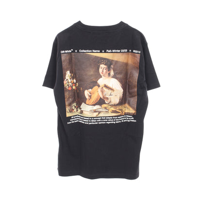 Caravaggio Lute Slim 半袖Tシャツ クルーネック コットン ブラック オフホワイト トップス OFF-WHITE