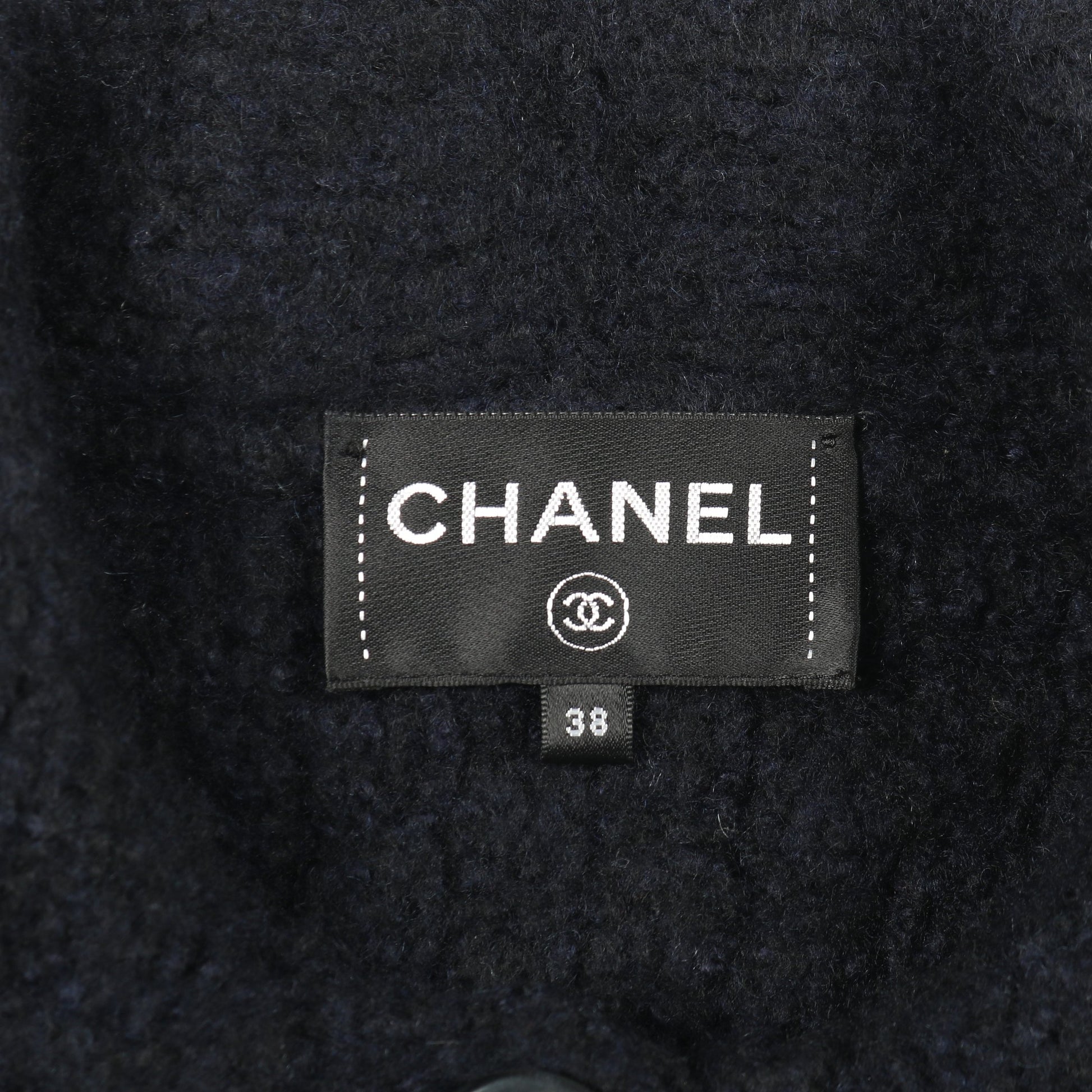 ココマークボタン ニット コート カシミヤ シルク ネイビー シャネル アウター CHANEL