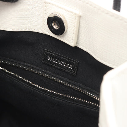 ショッピングトート XXS ハンドバッグ PVC レザー ホワイト ブラック バレンシアガ バッグ BALENCIAGA