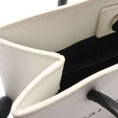 ショッピングトート XXS ハンドバッグ PVC レザー ホワイト ブラック バレンシアガ バッグ BALENCIAGA