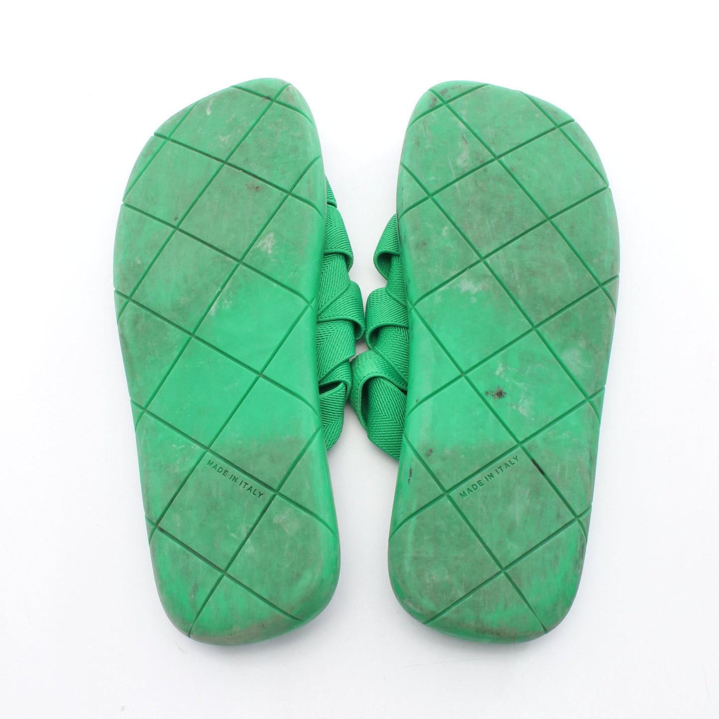 INTRECCIATO STARFISH スライドサンダル ファブリック グリーン ボッテガヴェネタ シューズ BOTTEGA VENETA