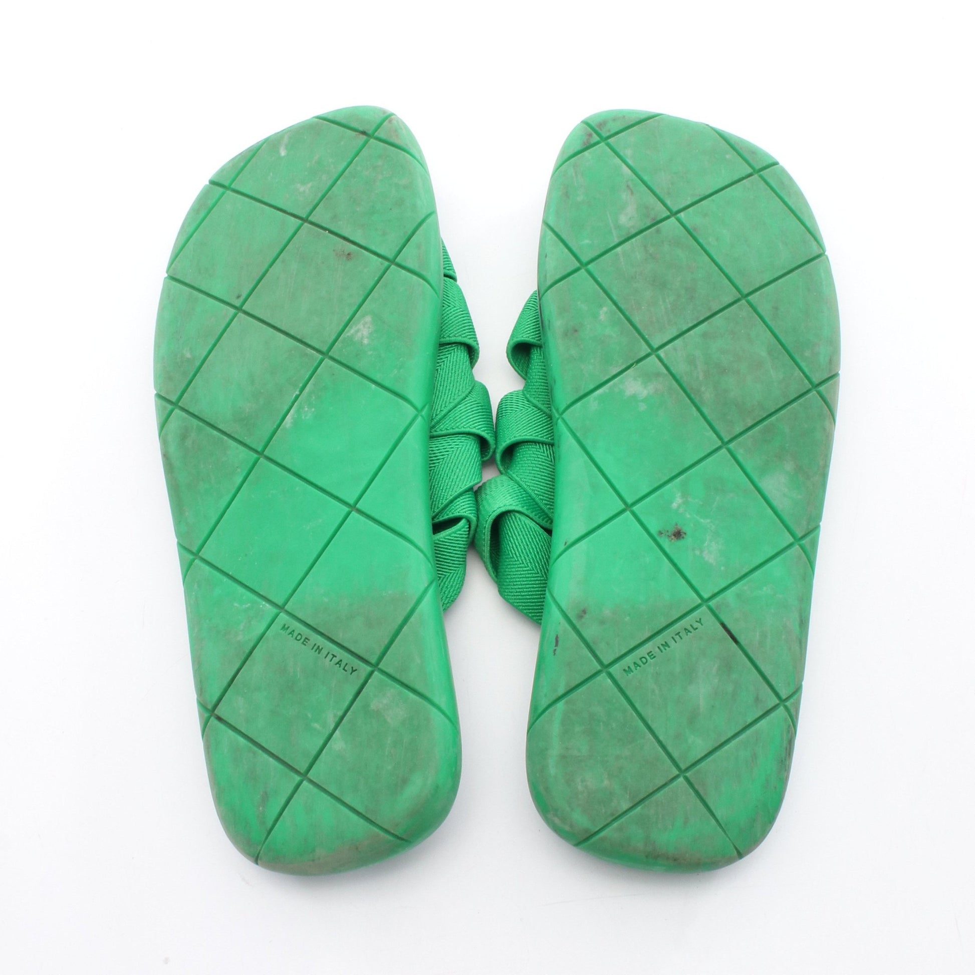 INTRECCIATO STARFISH スライドサンダル ファブリック グリーン ボッテガヴェネタ シューズ BOTTEGA VENETA