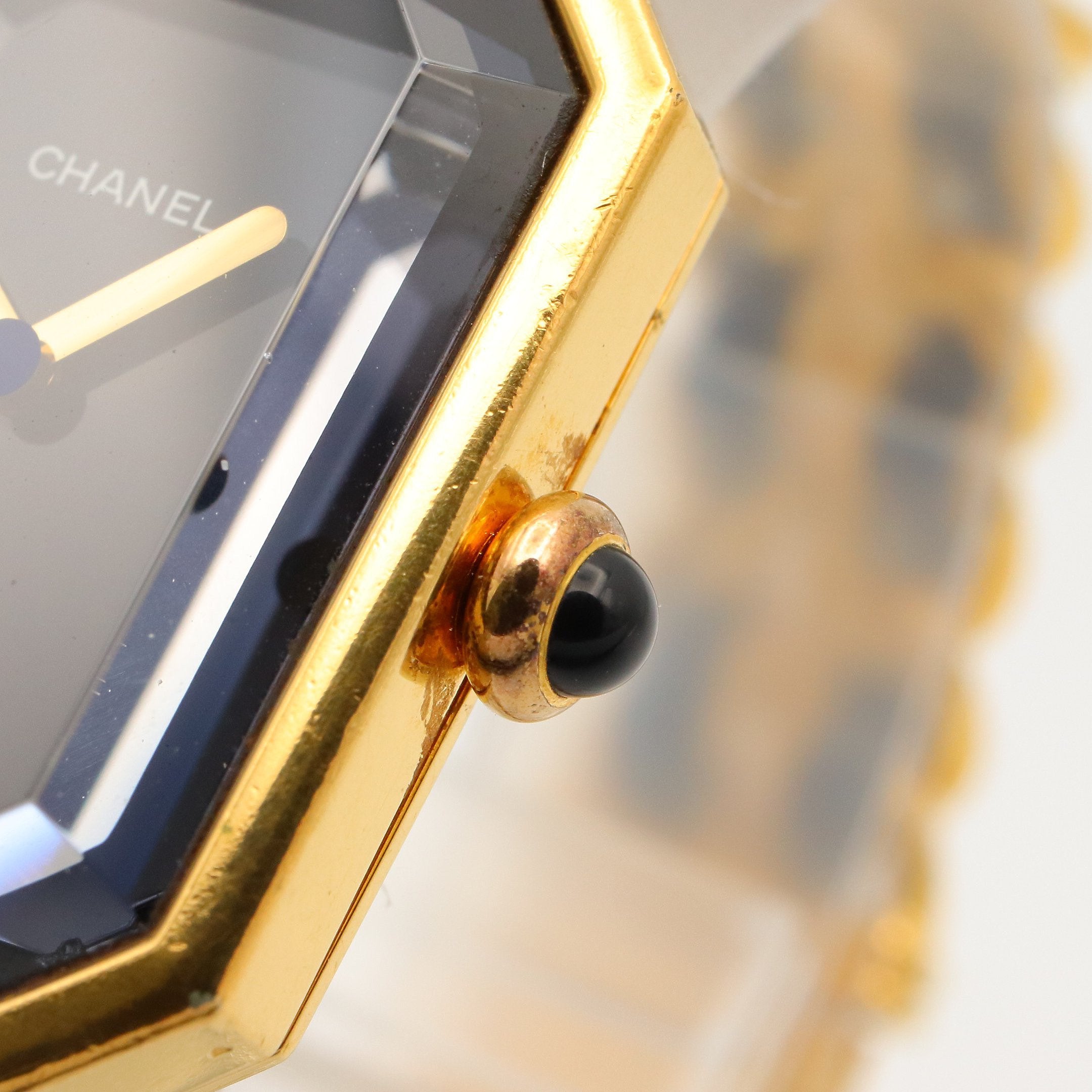 プルミエール M レディース 腕時計 クオーツ GP レザー ブラック