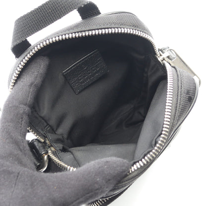 オフ ザ グリッド ショルダーバッグ ナイロンキャンバス レザー ブラック グッチ バッグ GUCCI