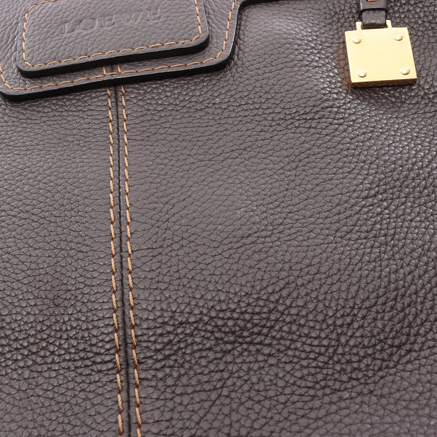ショルダーバッグ レザー ダークブラウン ロエベ バッグ LOEWE
