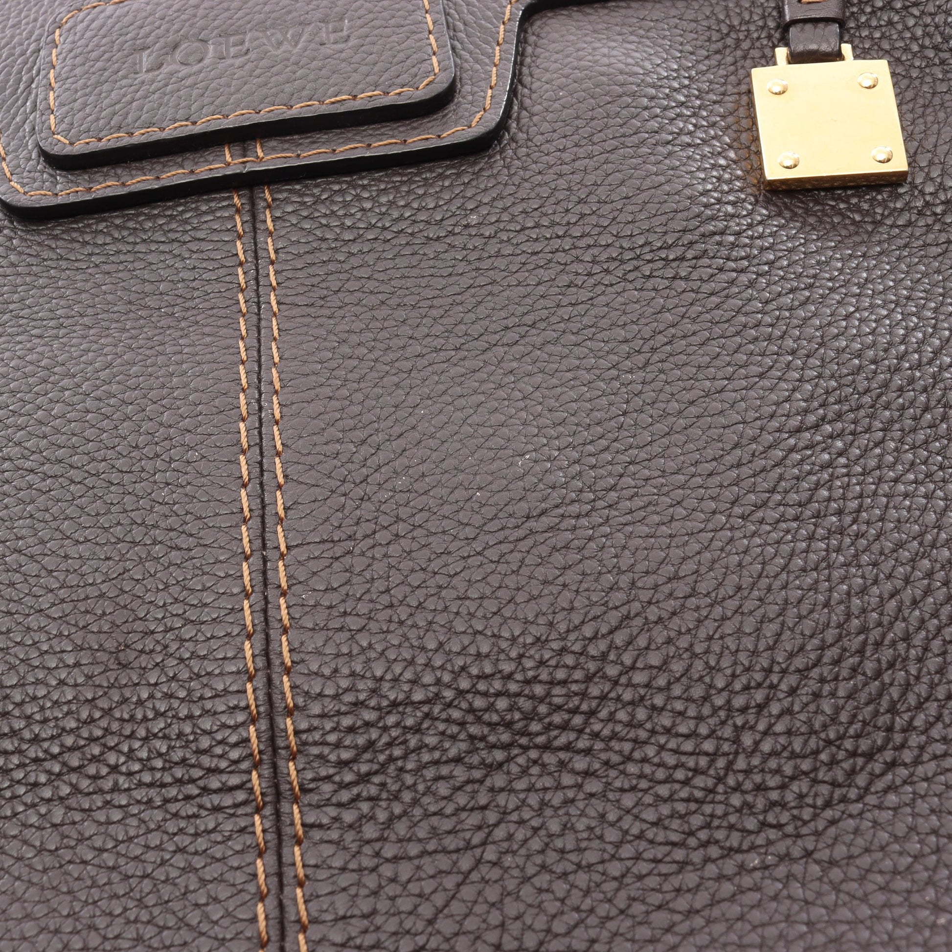 ショルダーバッグ レザー ダークブラウン ロエベ バッグ LOEWE