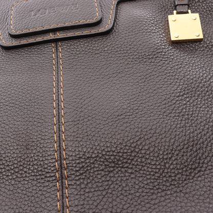 ショルダーバッグ レザー ダークブラウン ロエベ バッグ LOEWE