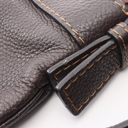 ショルダーバッグ レザー ダークブラウン ロエベ バッグ LOEWE