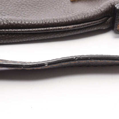 ショルダーバッグ レザー ダークブラウン ロエベ バッグ LOEWE