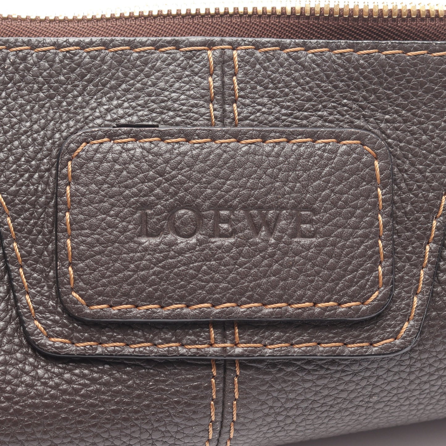ショルダーバッグ レザー ダークブラウン ロエベ バッグ LOEWE