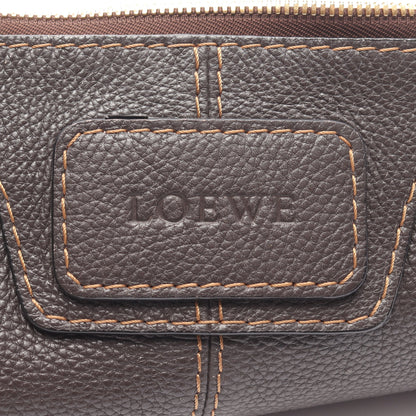 ショルダーバッグ レザー ダークブラウン ロエベ バッグ LOEWE