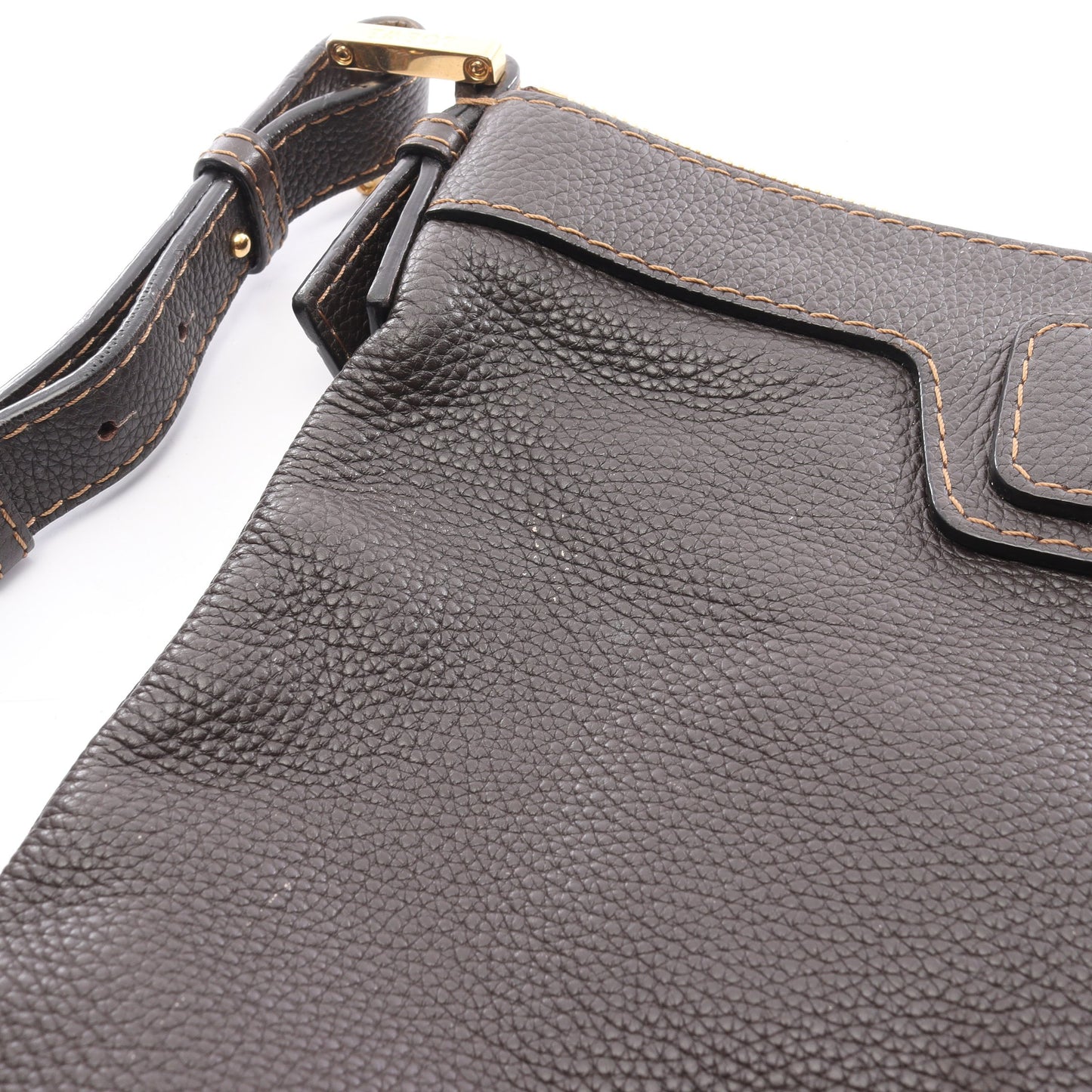 ショルダーバッグ レザー ダークブラウン ロエベ バッグ LOEWE