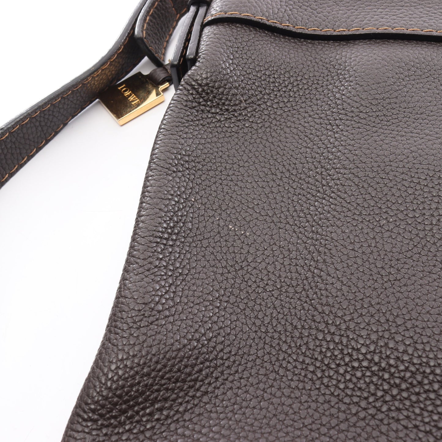 ショルダーバッグ レザー ダークブラウン ロエベ バッグ LOEWE